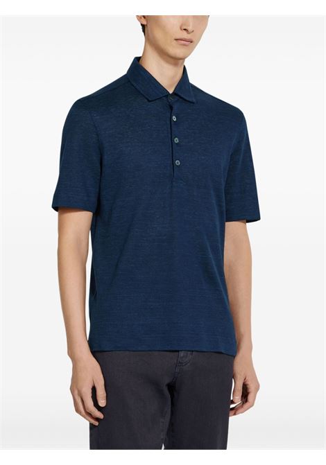 Polo Oasi in blu Zegna - uomo ZEGNA | UF352A9F770B09