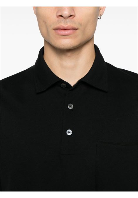 Black cotton polo shirt Zegna - men ZEGNA | UF392A9F752K09