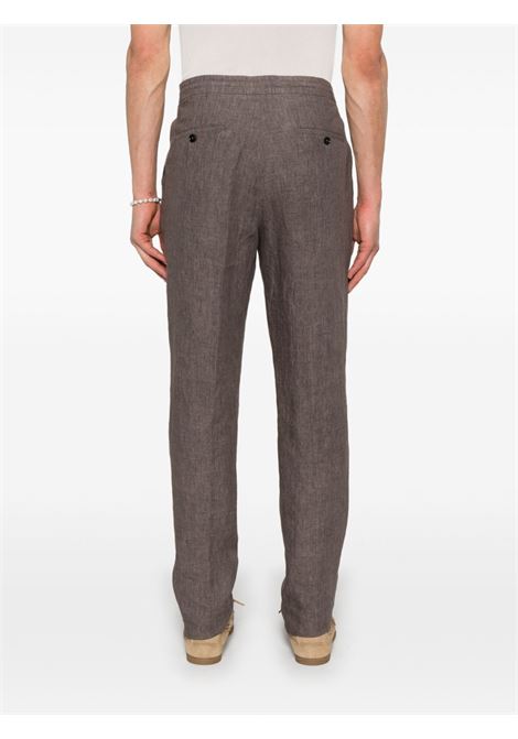 Pantaloni in lino in marrone Zegna - uomo ZEGNA | UFI32A9TT11M09