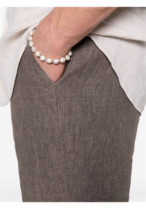 Pantaloni in lino in marrone Zegna - uomo ZEGNA | UFI32A9TT11M09