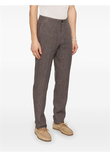 Pantaloni in lino in marrone Zegna - uomo ZEGNA | UFI32A9TT11M09