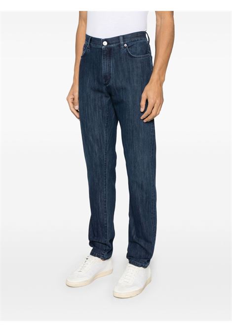 Indigo blue straight-leg jeans Zegna - men ZEGNA | UFI67A9CITY001