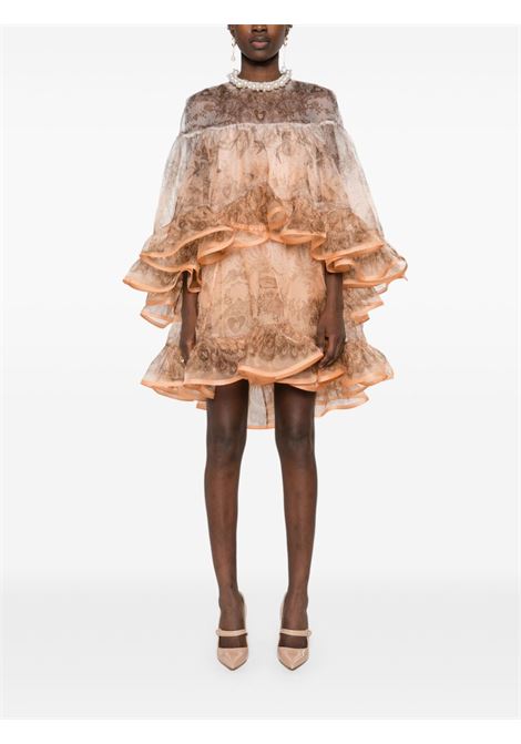 Abito corto con ruches color pesca Zimmermann - donna ZIMMERMANN | 2345DR251PEALACPRI