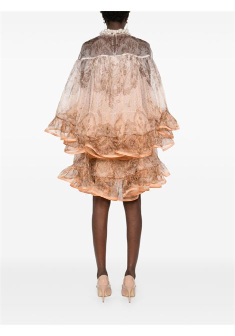 Abito corto con ruches color pesca Zimmermann - donna ZIMMERMANN | 2345DR251PEALACPRI
