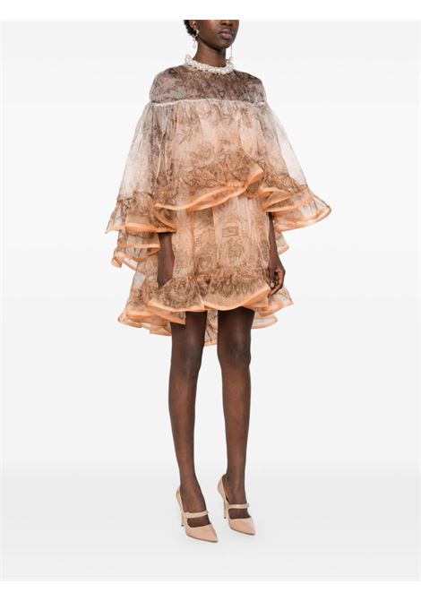 Abito corto con ruches color pesca Zimmermann - donna ZIMMERMANN | 2345DR251PEALACPRI