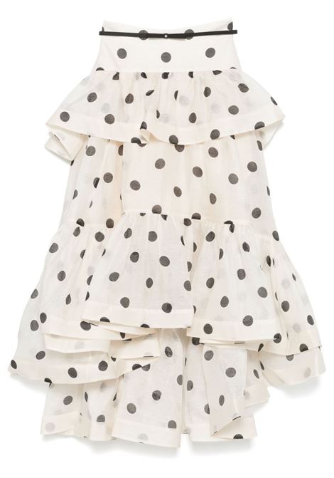 Gonna Crush a pois asimmetrica in beige chiaro Zimmermann - donna ZIMMERMANN | 2367SR251CMBLDT