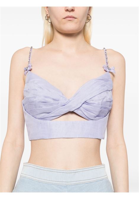 Bralette in tessuto increspata in blu fiordaliso Zimmermann - donna ZIMMERMANN | 2782TR251JAC