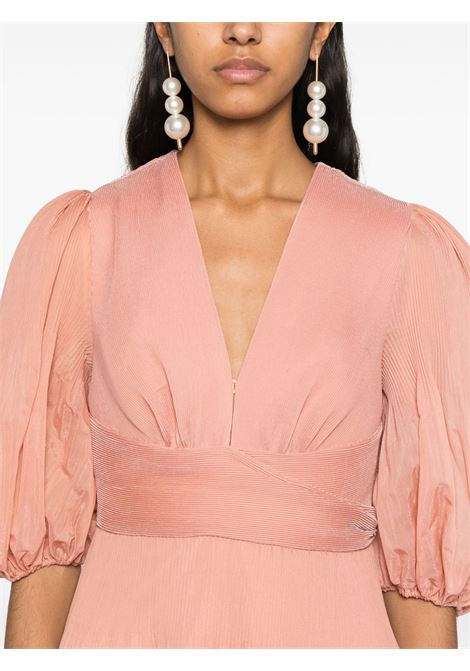 Abito midi plissettato in rosa pesca Zimmermann - donna ZIMMERMANN | 3905D2S5RPEH