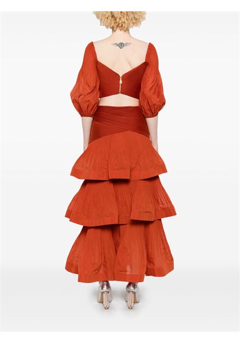 Gonna lunga plissettata in rosso mattone Zimmermann - donna ZIMMERMANN | 3914SS25RDKRD