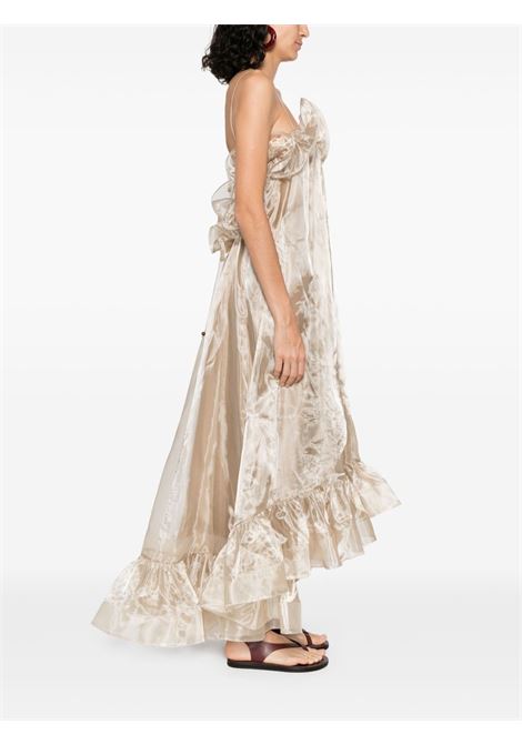 Light gold Balance Flounce Gown Zimmermann - women ZIMMERMANN | 4353DS253GLD