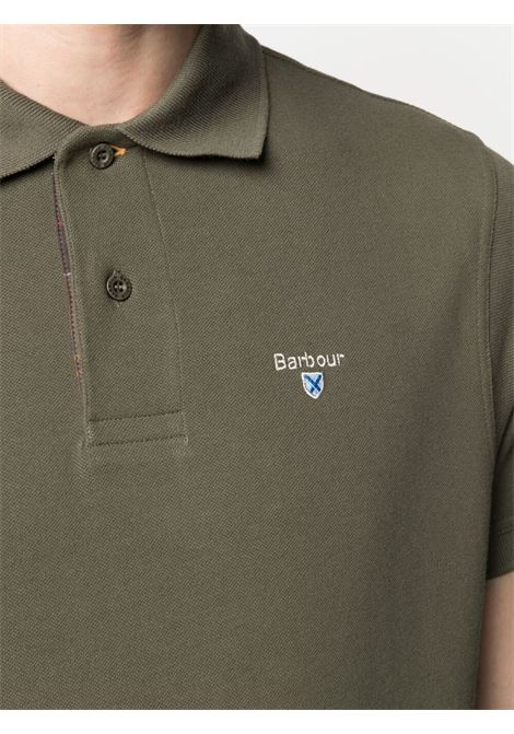 Polo con ricamo in verde oliva - BARBOUR uomo BARBOUR | MML0012OL51
