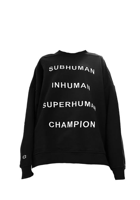 Felpa jumbo in nero Rick Owens x Champion - unisex RICK OWENS X CHAMPION | Felpe | CM01E1669CHFE09